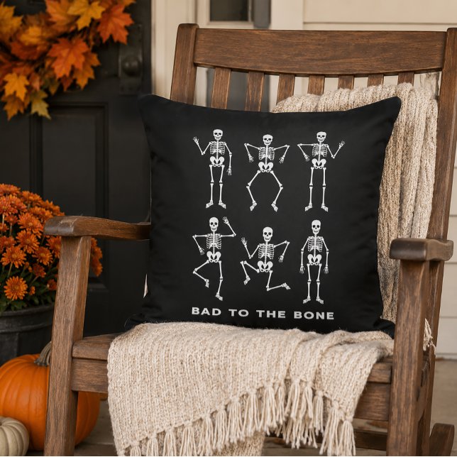 Bad to the Bone Skeletons  Cushion (Creator Uploaded)