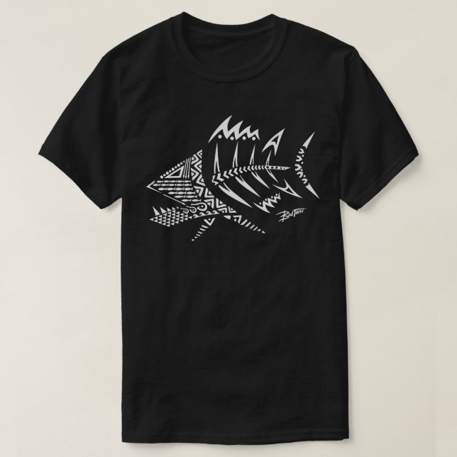 Bad Tuna Tribal Logo T-Shirt (Design Front)