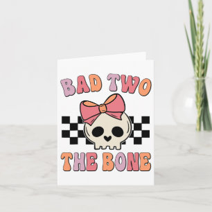 Bad Two The Bone Birthday 2 Years Old Birthday Kid Card