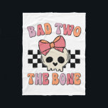 Bad Two The Bone Birthday 2 Years Old Birthday Kid Fleece Blanket<br><div class="desc">Bad Two The Bone Birthday 2 Years Old Birthday Kid Girl</div>