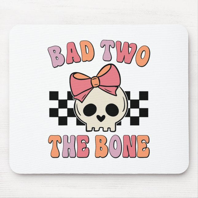 Bad Two The Bone Birthday 2 Years Old Birthday Kid Mouse Pad (Front)