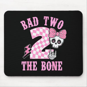 Bad Two The Bone Birthday 2 Years Old Nk Checkered Mouse Pad