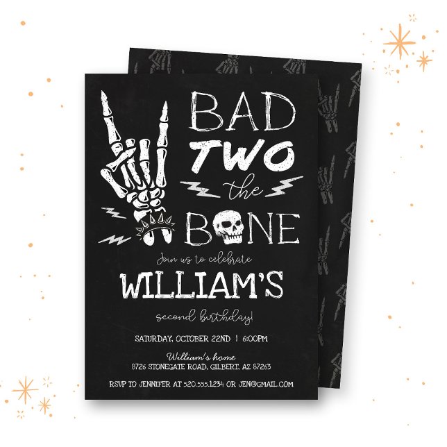 Bad Two The Bone Birthday Invitation (Creator Uploaded)