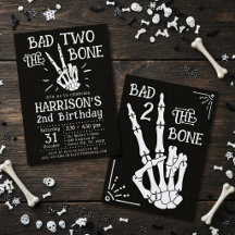 Bad Two The Bone! Halloween 2nd Birthday