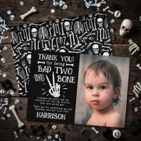 Bad Two The Bone! Halloween 2nd Birthday Photo