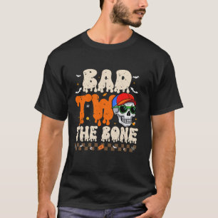 Bad Two the Bone Halloween Boy Toddle 2nd Birthday T-Shirt