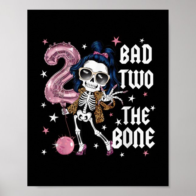 Bad Two The Bone Party Decorations Boy Girl 2nd Bi (Front)