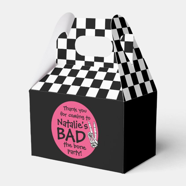 Bad Two The Bone Personalised 2nd Birthday Party Favour Box (Front Side)