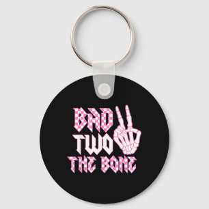 Bad Two The Bone Pink Birthday 2 Years Old Key Ring