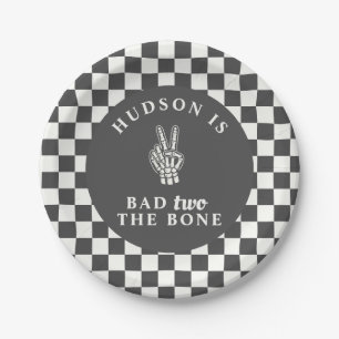 Bad TWO The Bone Second Birthday  Paper Plate