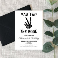Bad Two The Bone Skeleton 2nd Birthday Party