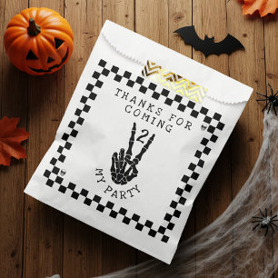 Bad Two the Bone Skeleton Skull 2nd Birthday Party Favour Bag