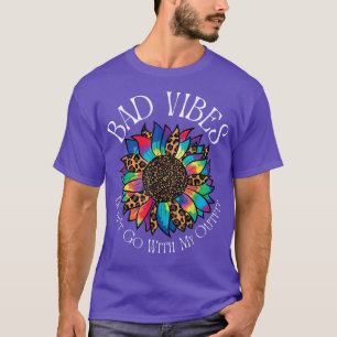 Bad Vibes Don't Go With My Outfit Retro Leopard Su T-Shirt