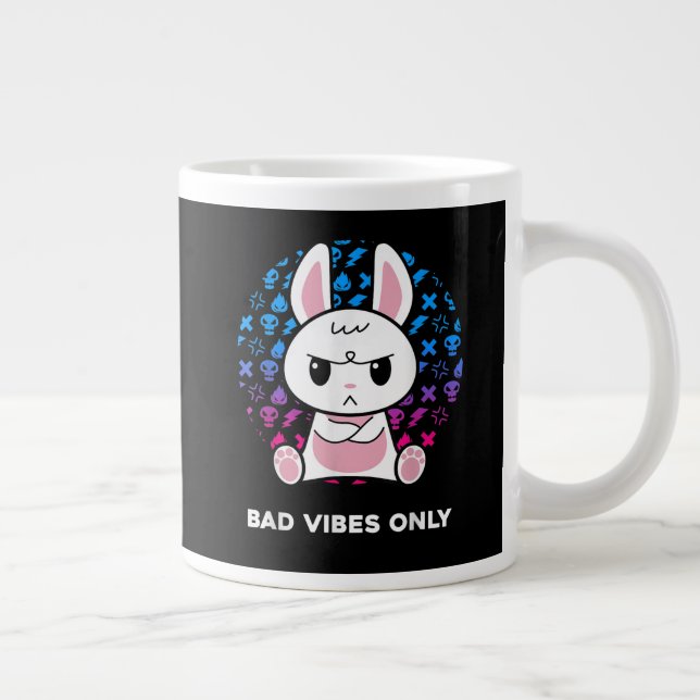 Bad Vibes Only Large Coffee Mug (Right)