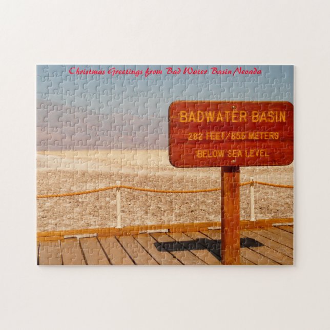 Bad Water Basin Nevada.Christmas Greetings Jigsaw Puzzle (Horizontal)