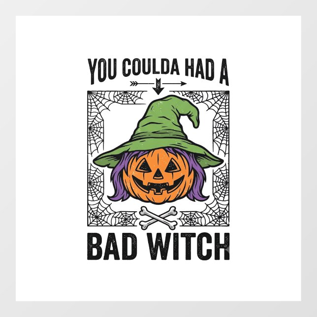 Bad Witch Funny Halloween Pumpkin Witch_1 (Sheet)