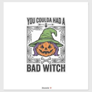 Bad Witch Funny Halloween Pumpkin Witch_1