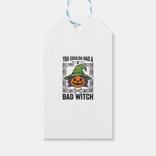 Bad Witch Funny Halloween Pumpkin Witch_1 Gift Tags