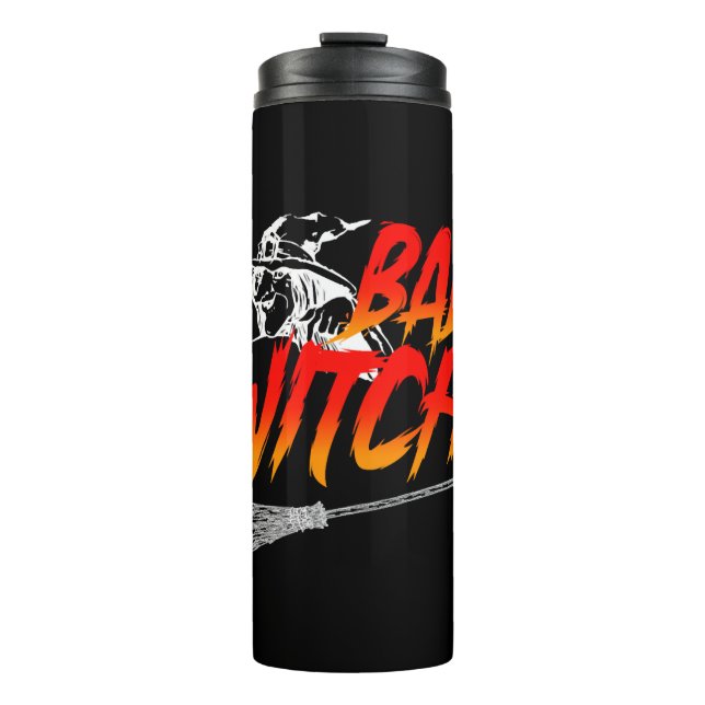 Bad Witch Halloween Thermal Tumbler (Front)