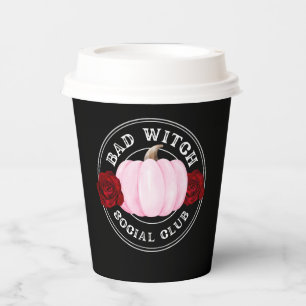 Bad Witch Social Club Halloween Paper Cups