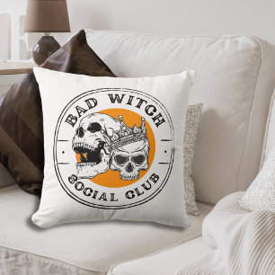 Bad Witch Social Club - Halloween Throw Pillow