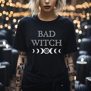 Bad Witch Triple Goddess Moon Wicca Halloween T-Shirt