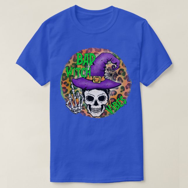 Bad Witch Vibes Halloween T-Shirt (Design Front)