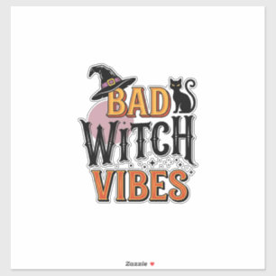 Bad Witch Vibes Vintage Halloween Shirt Design_1