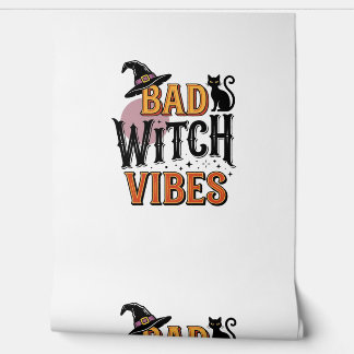 Bad Witch Vibes Vintage Halloween Shirt Design_1 Wallpaper