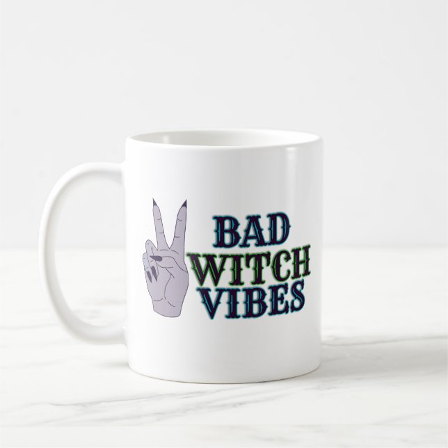 Bad Witch Vibes Witchy Hands Coffee Mug (Left)