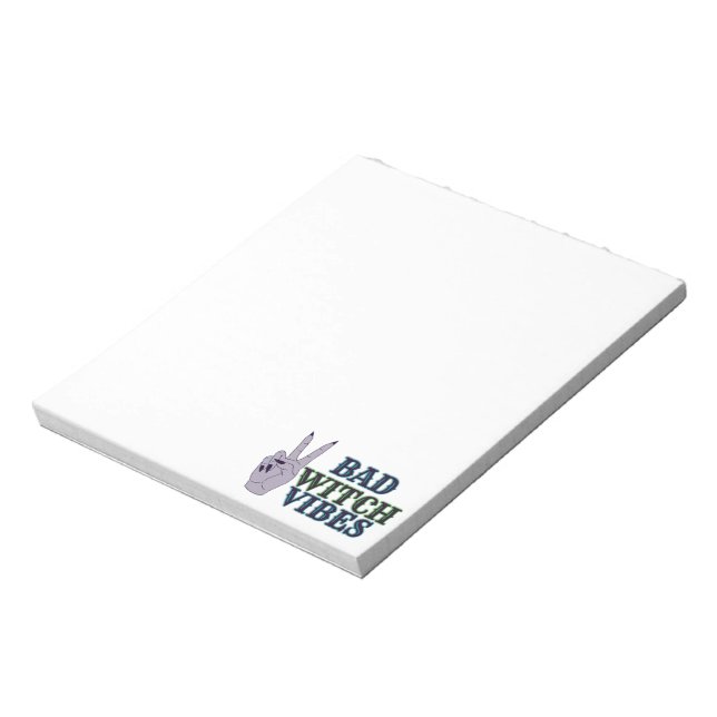 Bad Witch Vibes Witchy Hands Notepad (Rotated)