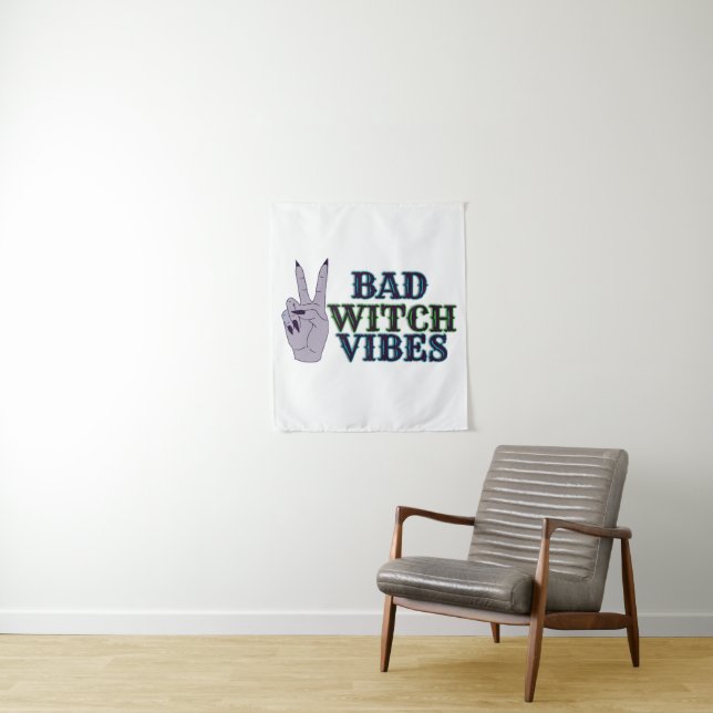 Bad Witch Vibes Witchy Hands Tapestry (In Situ)