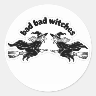 Bad witches halloween sticker