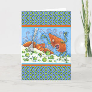 BAD YAM YELLING AT PEAS, FUNNY THANKSGIVING MEAL CARD