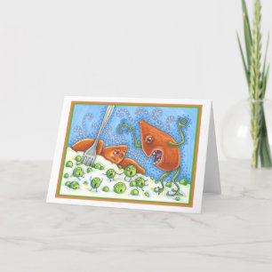 BAD YAM YELLING AT PEAS, FUNNY THANKSGIVING MEAL CARD