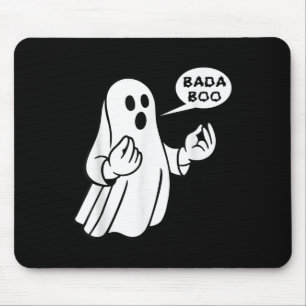 Bada Boo Italian Ghost Funny Halloween T-shirt_1.p Mouse Pad