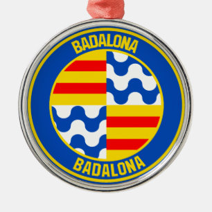Badalona Round Emblem Metal Ornament