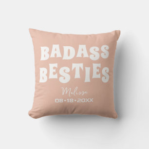 Badass Besties Funny Bridesmaid Favour Gift Cushion