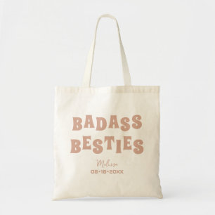 Badass Besties Funny Bridesmaid Favour Gift Tote Bag