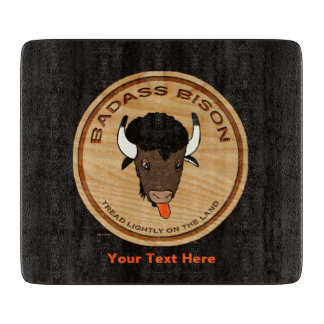 Badass Bison Farm Logo Cutting Board