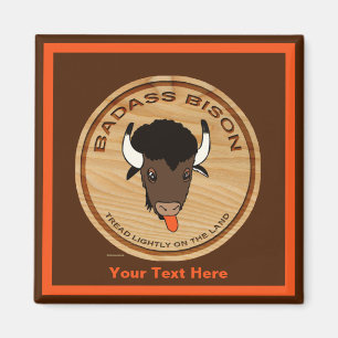 Badass Bison Farm Logo Magnet