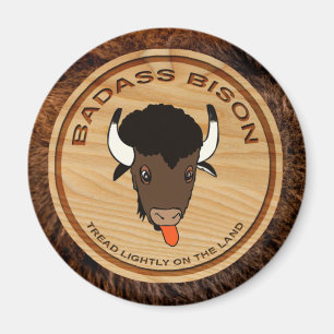 Badass Bison Farm Logo Magnet