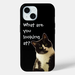 Badass Cat "What are you looking.."  iPhone 15 Case