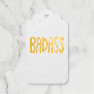 BADASS Colourful Fun Lettering  Gift Tags