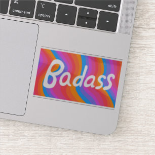 BADASS Colourful Fun Lettering Stripes