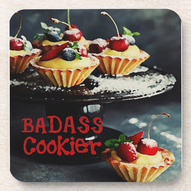 BADASS COOKIER Funny Gifts Hard COASTER (Front)