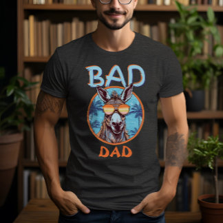 Badass Dad Cool Trippy Donkey Sunglasses Funny Pun T-Shirt