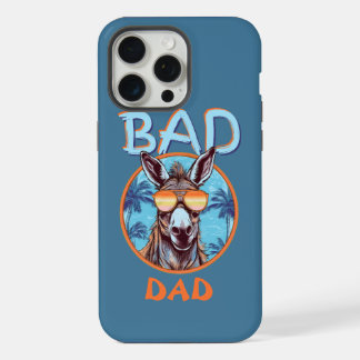 Badass Dad Funny Donkey Cool Sunglasses Vacation iPhone 15 Pro Max Case
