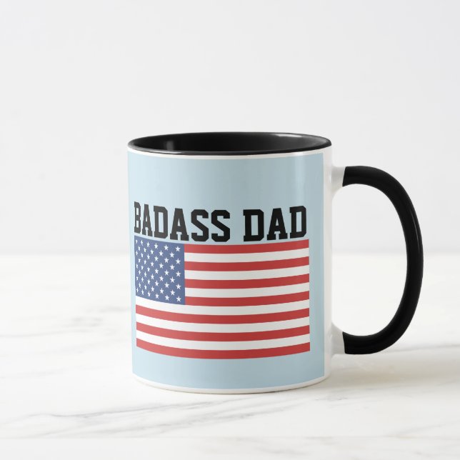 BADASS DAD PATRIOTIC COFFEE MUG (Right)