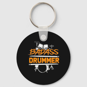 Badass Drummer Key Ring